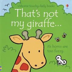 a children's book with an image of a giraffe in the background