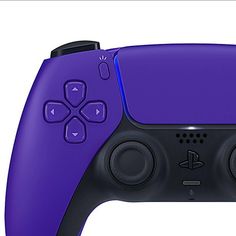 an image of a purple controller for the nintendo wii game system on a white background