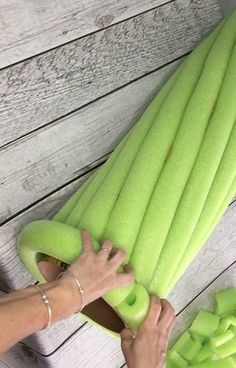 Pool Noodle Crafts, Pool Noodle, Stone Columns, Cabinets Diy, Pool Noodles, Summer Pool, Cardboard Furniture, Diy Cardboard, Storage Diy