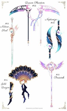 an assortment of different types of swords