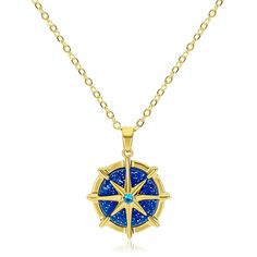 PRICES MAY VARY. ✴️Chic design: Full of mystery, the north star necklace attracts every fashion-conscious tastemaker with its unique design. In the center of the blue disc, a shining eight-pointed star is set, surrounded by delicate zirconia, presenting a gorgeous and layered effect. ✴️Durable & Shiny: We choose materials to the highest standards to ensure that this necklace is not just a gorgeous piece of jewelry, but also a trustworthy investment. The carefully selected materials ensure long-l Necklaces Trendy, Blue Disc, North Star Necklace, Formal Clothes, Necklace Packaging, Dainty Necklaces, Compass Necklace, Coin Pendant Necklace, Necklace Flower