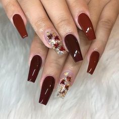 Irresistible Thanksgiving Nails Ideas For Every Taste ★ Thanksgiving Nail Designs, Thanksgiving Nail Art, Thanksgiving Nail, Fall Acrylic Nails, Trendy Nail Art, Fall Nail Art, Coffin Nails Designs