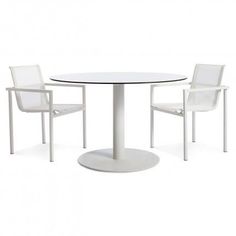 the table and chairs are all white