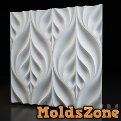 an image of a decorative wall panel made out of white paper with the words molds zone on it