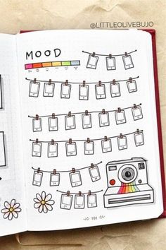 Bullet Journal Cleaning Schedule, Bullet Journal Mood Tracker, Journal Mood Tracker, Inspiration Journal, Penanda Buku, Bullet Journal Spreads, Bullet Journal Banner