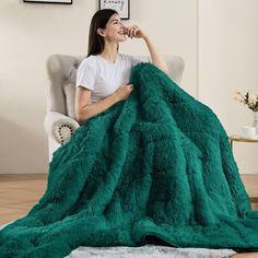 PRICES MAY VARY. Dual-sided Comfort: Made with 100% polyester fabric, our fluffy weighted blanket combines luxurious softness with ultimate comfort with its 260GSM plush faux fur top and 220GSM Sherpa reverse, offer dual-sided warm and cozy Excellent Sleeping Companion: The conscientious seams achieve a neat look, enhanced durability and even weight distribution so that your whole body feels weight and warmth. Not only is the soft fabric friendly to the skin, the right weight can also relieve bo Faux Fur Top, Fur Top, Heavy Blanket, Twin Blanket, Improve Sleep Quality, Sofa Couch Bed, Weighted Blanket, Improve Sleep, Couch Sofa