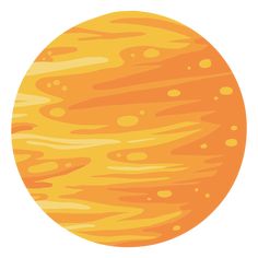 an orange and yellow planet with clouds on it