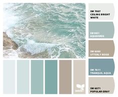 the color scheme is blue, brown and white with some waves in it's foreground