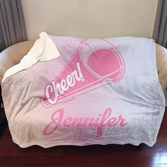 Cheerleader Personalized Sherpa Blanket Blankets Lemons Are Blue 50x60 Pink Merry Christmas Happy New Year, Cheer Gifts, Christmas Happy New Year, Comfy Blankets, Lightweight Blanket, Christmas Happy, Personalised Blankets, Blanket Gift, Blanket Sizes