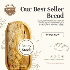 an advertisement for bread is shown in this ad