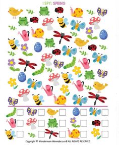 a printable spring and summer word search with bugs, ladybugs, flowers, butterflies