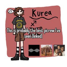 a girl standing in front of a pink background with the words kurea on it