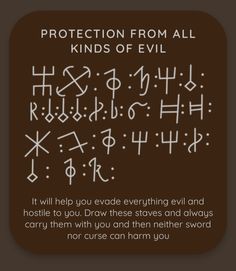 an ancient text with the words protection from all kinds of evil