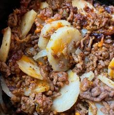 the food is prepared and ready to be cooked in the slow cooker for consumption