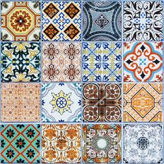 an assortment of colorful tile designs