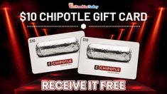 the $ 10 chipotle gift card is on sale