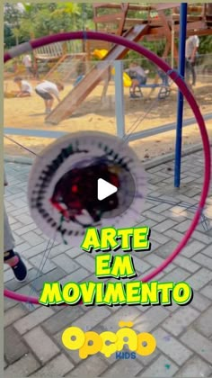 an advertisement for a children's play area with the words arte em movimentoo