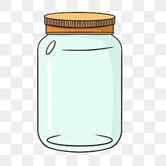 a glass jar with a wooden lid on the top, transparent background png and psd