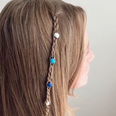 Tessi | Hair Growth Tips + Hair Tutorials on Instagram: "A few tips for adding the beads: -use a Bobby pin to pull the bead onto the strand (you may need to make the Bobby pin smaller with pliers) -use water and spray gel to keep the flyaways at bay (comment gel below for a link to our favorite non toxic option) -braid five stitches between adding each bead -add different colored beads for the season or to match your outfit! -beaded braids are a fun addition to different hairstyles as well! Braiding Beads Into Hair, How To Braid With Beads, Hair Beads Ideas, Pony Beads In Hair, Beads In Hair Tutorial, How To Braid Beads Into Hair, How To Put Beads On Braids, Braid Beads Hairstyles, Cute Hairstyles With Beads