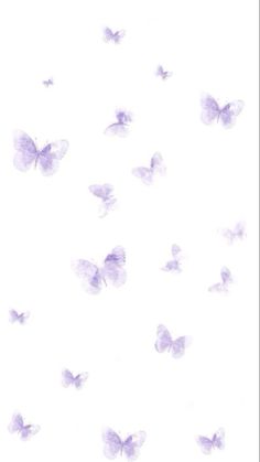 purple butterflies are flying in the air