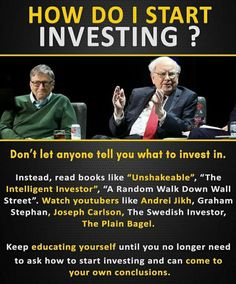 two men sitting in front of a black background with the words how do i start investing?