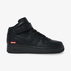 Brand: Nike x Supreme Model: Air Force 1 Mid SP Nickname: 'Box Logo'Colorway: Black / Black - Black SKU: FZ8784-001Release Date: 08/29/2024 Supreme Box Logo, Nike Air Force 1 Mid, Air Force 1 Mid, Mens Nike Air, Box Logo, Us Man, Nike Air Force 1, Air Force 1, Men's Nike