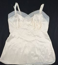 1950s Womens Sans Souci Slip Top Ivory Nylon Adjustable Straps Lingerie Mint 32. This beautiful sheer soft slip top is in mint condition. No stains or rips. I purchased this at an estate sale this week in Asheville NC. I found a receipt in one of the items I purchased and googled the name. They are a heir to the Vanderbilts! Everything I purchased is in mint condition. Could any of these items come from the Biltmore house? ️️ My curiosity is Peaked! Haut Transparent, Biltmore House, The Biltmore, Slip Top, Sans Souci, Asheville Nc, The Heirs, Asheville, Estate Sale