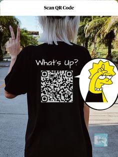 This QR Code shirt is so cute! 😂 Simpsons Funny, Coding Shirts, Qr Code, So Cute, Coding, Funny, T Shirt