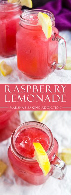 raspberry lemonade is an easy and delicious drink to make with fresh fruit