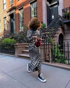 75 inspirational black fashion influencers to follow | HUSSKIE Black Converse With Dress, Converse Hike Star Outfits, Dress Converse Outfit, Converse Run Star Outfit, Converse With Dress, Hike Outfit