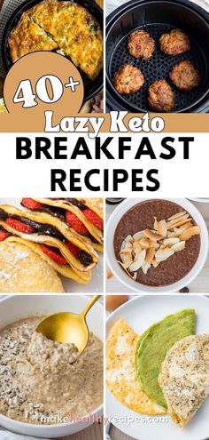 the top ten breakfast recipes with text overlay