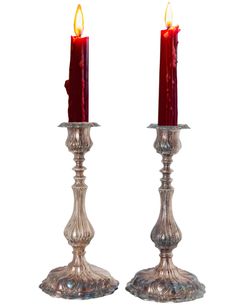 Pair of antique silver-plated candlesticks, distinguished by their authentic, untouched patina that's impossible to replicate. This natural aging adds character and a unique vintage charm. While they wear their history proudly, they can be polished to restore shine if desired. A true testament to timeless craftsmanship, perfect for collectors and connoisseurs. Hallmarked on undersides. Silver Candle Holders, Antique Candle Sticks, Unique Candle Holders, 2 Candle, Silver Candlesticks, Natural Aging, Candle Stand, Candlestick Holders, Vintage Charms