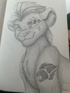 a pencil drawing of a lion from the lion king