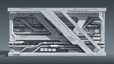 the inside of a large metal structure with pipes and piping on it's sides