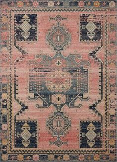 Foundry Select Vergara Southwestern Rose Area Rug | Wayfair Cool Carpets, Airbnb Room, Seattle Living, Nola House, Tom Haverford, Evergreen House, Lake Hartwell, Rose Bedroom, Library Rooms