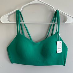 Nwt Lululemon Like A Cloud Ribbed Bra *Light Support, B/C Cup Size 10. Color Is Kelly Green Casual Green Sports Bra With Built-in Bra, Spring Yoga Seamless Bra, Spring Seamless Yoga Bra, Spring Green Seamless Sports Bra, Spring Seamless Green Sports Bra, Seamless Casual Bra For Workout, Sports Bra With Built-in Bra For Spring Relaxation, Green Stretch Bra For Spring, Spring Green Stretch Bra