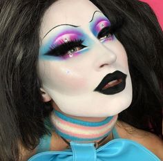 Goth Prom Makeup, Drag Make-up, Trans Rights, Eye Makeup Designs, Stage Makeup