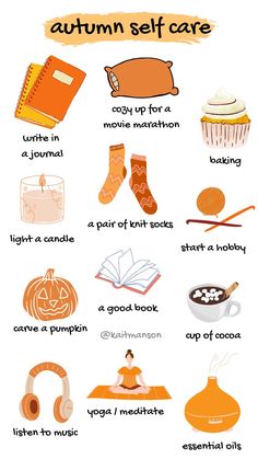 Autumn Self Care, Fall Boards, Self Care Bullet Journal, Self Care Activities