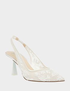 NIKKI IVORY Ivory Heels, Betsey Johnson Shoes, Slingback Heels, 3 Inch Heels, Wedding Heels, Women's Heels, Betsy Johnson, Miranda Kerr, Slingback Heel