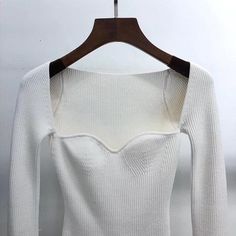 High Stretch Seamless Square Neck Top, Long Sleeve Sweater With Seamless Collar For Spring, Spring Sweater With Seamless Collar Long Sleeve, Spring Long Sleeve Sweater With Seamless Collar, Spring Ribbed Fitted Long Sleeve Top, High Stretch Knit Sweater With Long Sleeves, Fitted Seamless Long Sleeve Top, Spring Seamless Stretch Long Sleeve Top, Spring High Stretch Knit Sweater