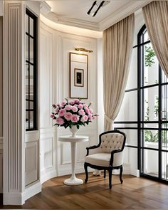 Parisian Living Room, Cozy Baby Room, Parisian Interior, Living Room Wall Units, Classic White Kitchen, Neoclassical Interior, House Arch Design, Classic Living Room, House Outside Design