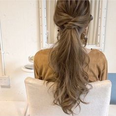 Wedding Hairstyles And Makeup, Wavy Ponytail, Hair Starting, Hair St, Wedding Hair And Makeup, Hair Dos, Trendy Hairstyles, Bridesmaid Hair