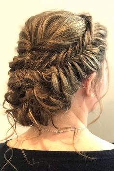 Messy Fishtail Bun: Your Go-To Hairstyle for Every Occasion Flower Crown Updo, Fishtail Bun, Side Swept Updo, Messy Fishtail, Chic Updo, Side Swept Curls, Sleek Bob