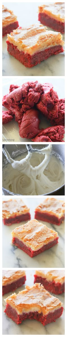 the process to make red velvet cookies is shown