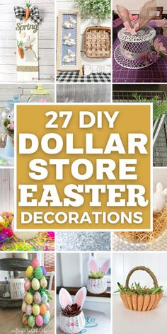 Make this Easter unforgettable with these DIY Dollar Store Easter decorations and craft ideas. Whether you’re looking for Easter crafts for adults or easy decoration ideas, we have everything you need for a festive and budget-friendly holiday. From unique Easter centerpieces to Easter baskets and Easter wreaths, transform your home into a festive and joyful celebration with our affordable and fun decor ideas. Easter Fun Ideas, Natural Easter Decor, Easy Decoration Ideas, Easter Spring Decorations, Easter Dinner Menus, Easter Brunch Table, Easter Centerpieces Diy, Easter Table Centerpieces, Spring Gift Ideas