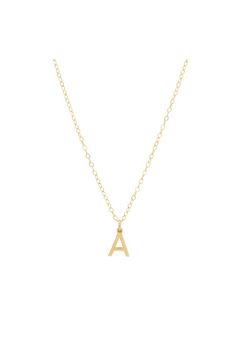 A Necklace Letter, A Letter Necklace, Letter A Necklace, Golden Kiwi, Thick Gold Ring, Gold Letter Necklace, Letter Pendant Necklace, Necklace Collection, 14th Birthday