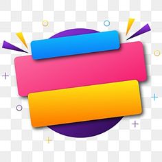 colorful paper stickers with different shapes and colors on the bottom, transparent background png