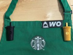 a starbucks bag with the word ow on it