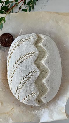 a piece of bread sitting on top of a table