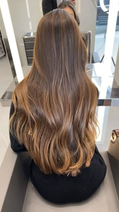 Tape Ins, Brunette Balayage Hair